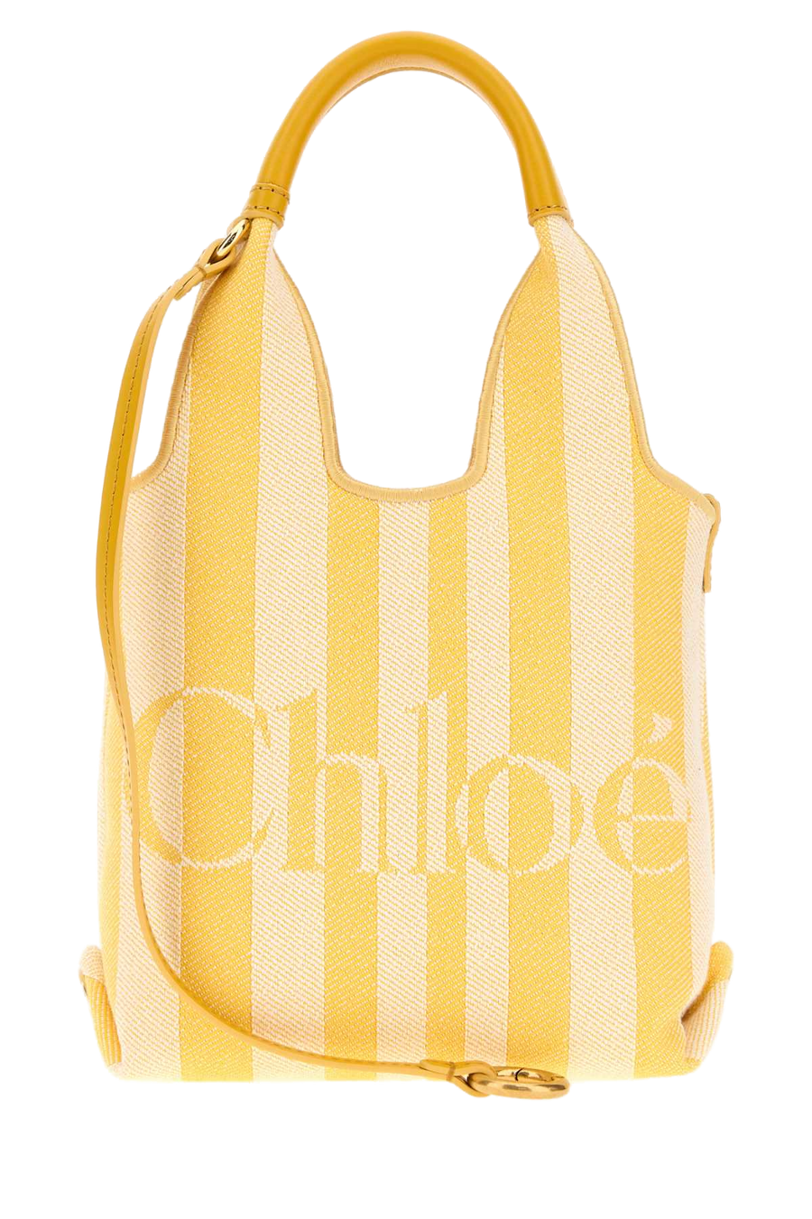 Embroidered Canvas Chloã© Stripy Handbag Radiantyellow Borse A Mano