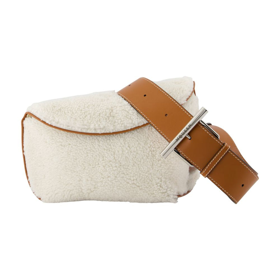 Alexander McQueen Calfskin crossbody bag in white