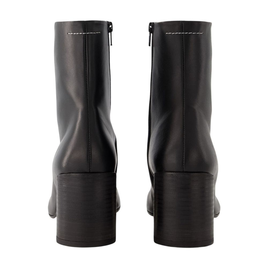 MM6 Maison Margiela Lambskin ankle boot in black