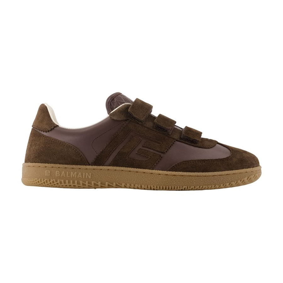 Balmain Calfskin sneaker in brown