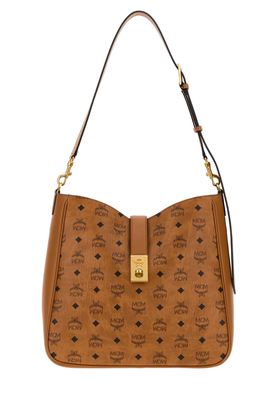Printed Canvas Tracy Shopping Bag Cognac Borse A Mano