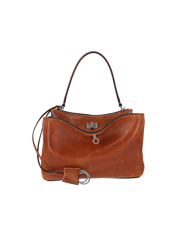 Balenciaga 100% Lamb Leather shoulder bag in brown