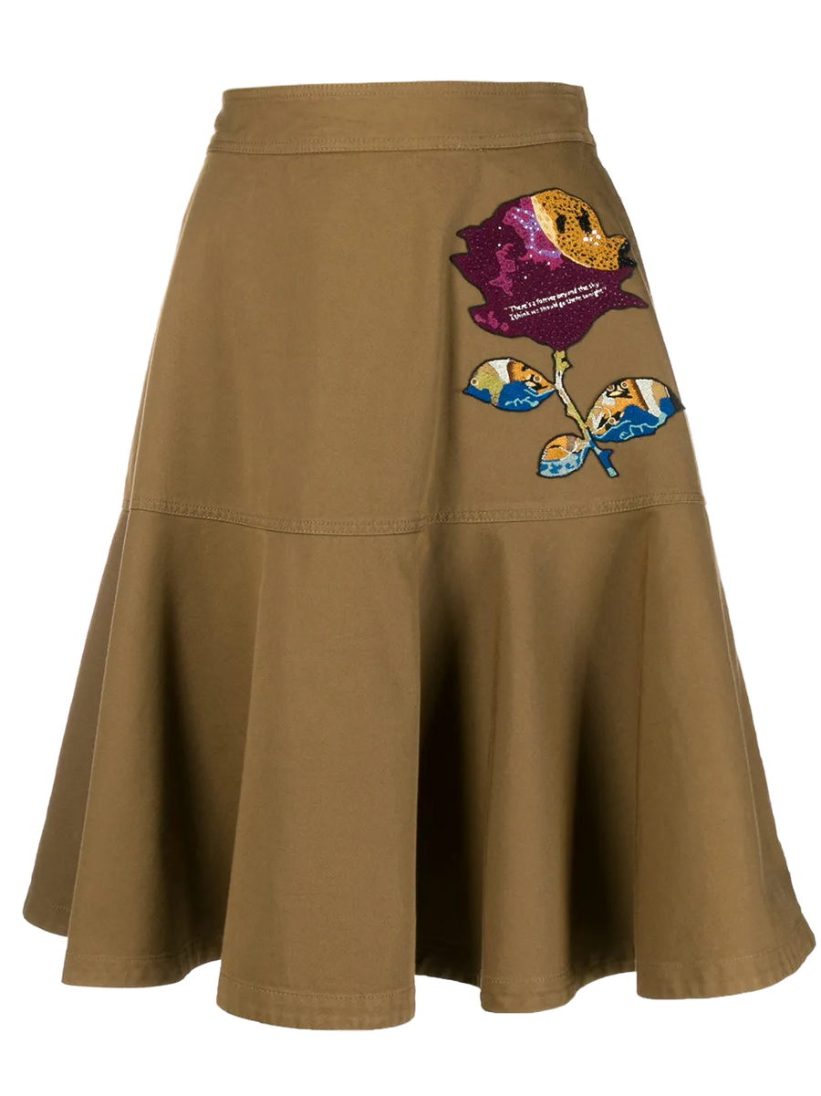 Valentino Cotton skirt in brown