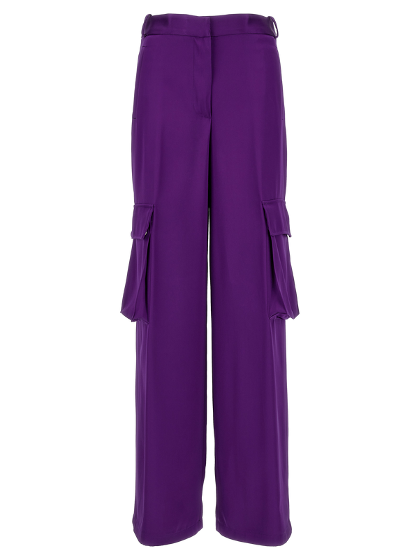 Versace 100% Viscose cargo pants in purple