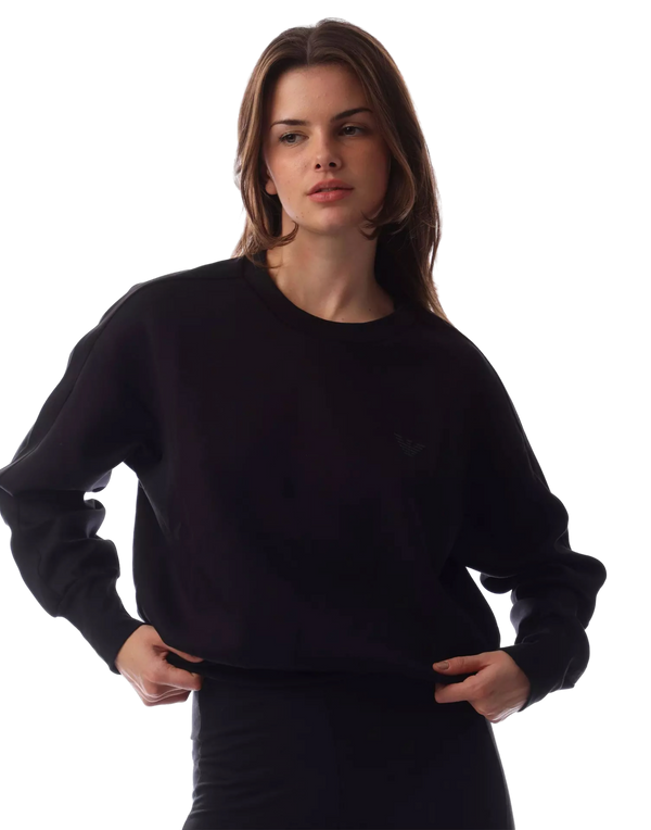 Emporio Armani 48% Polyester sweatshirt in black