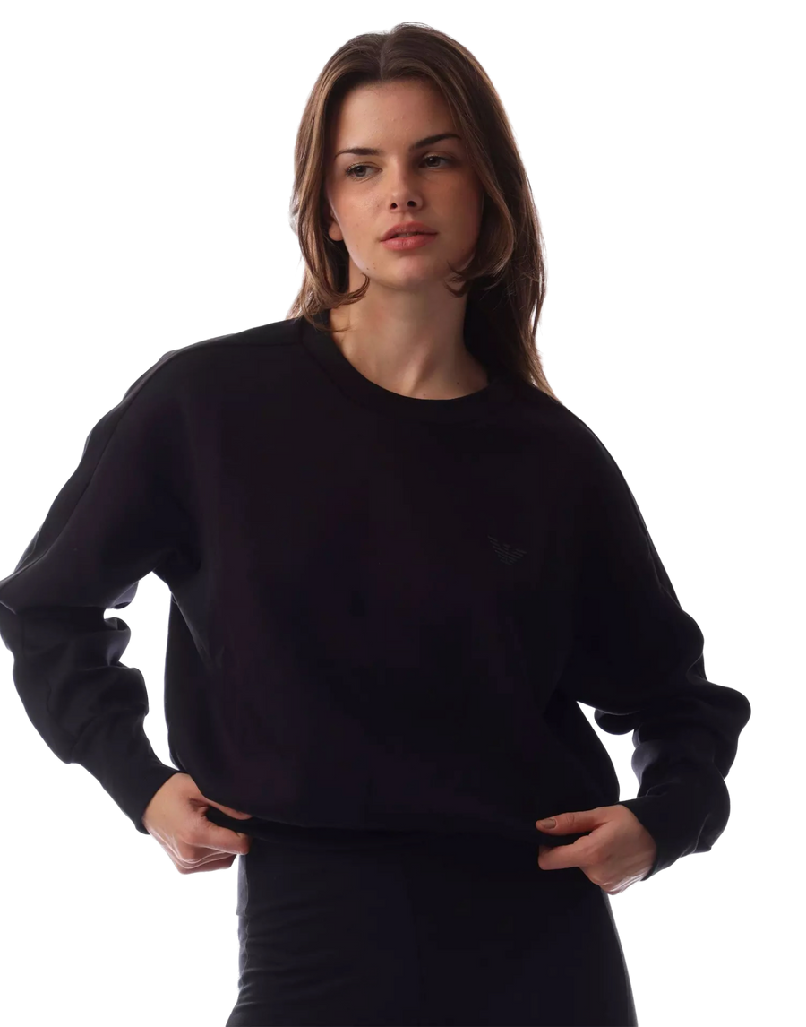 Emporio Armani 48% Polyester sweatshirt in black