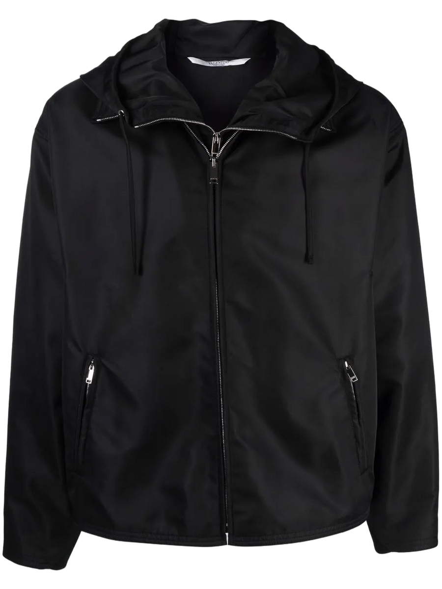 Valentino hooded jacket in black