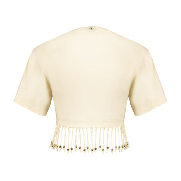 Rabanne cotton t-shirt in ivory