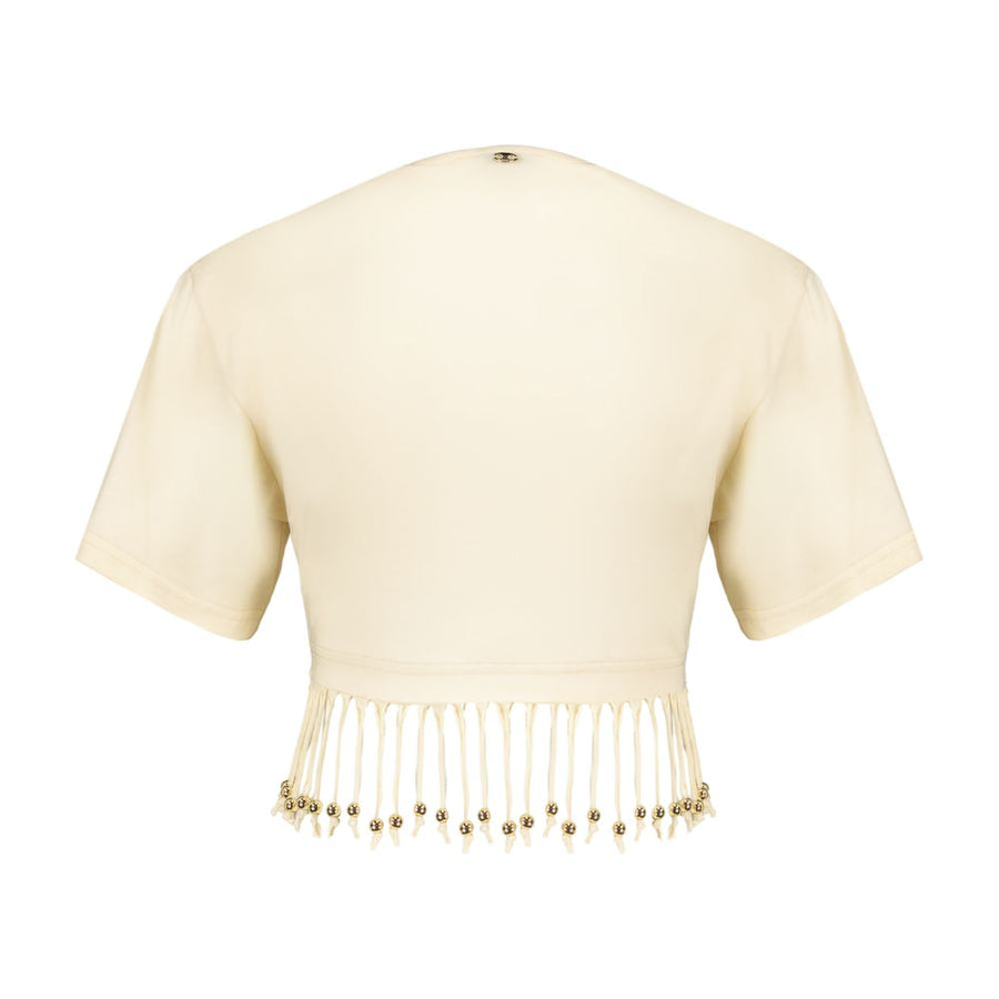 Rabanne cotton t-shirt in ivory