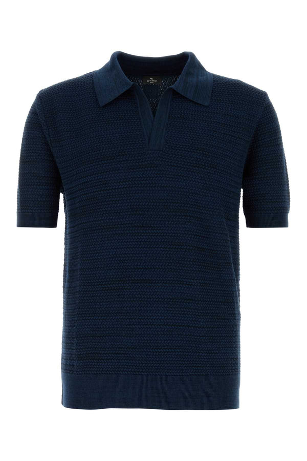 Navy Blue Cotton Polo Shirt B0324 Exterior: Maglie