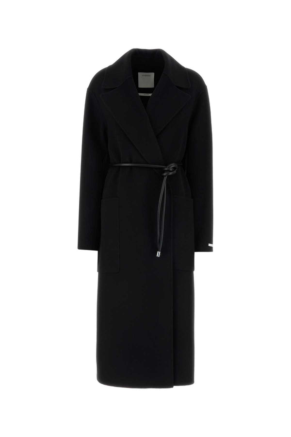Sportmax Exterior: 100% Virgin wool coat in black
