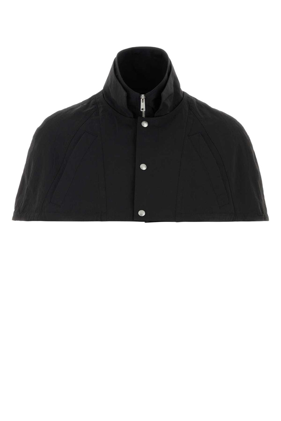 Black Nylon Cape Nero Sciarpe E Foulard