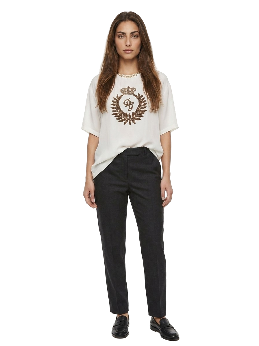 White Silk T-Shirt
