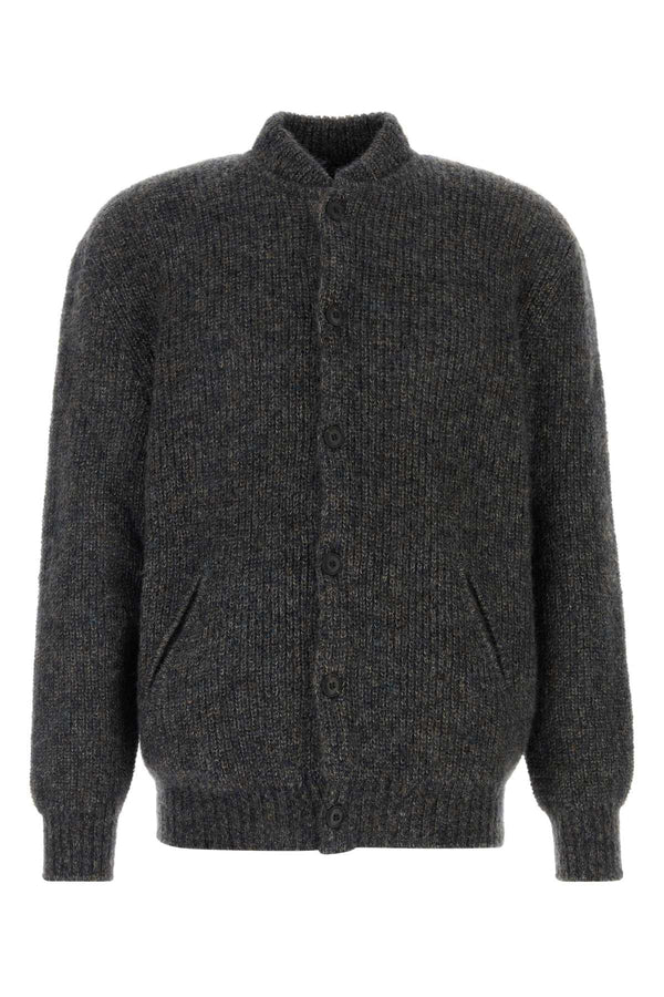 Multicolor Mohair Blend Cardigan Fant.blu/rope Exterior: Nylon Wool Maglie