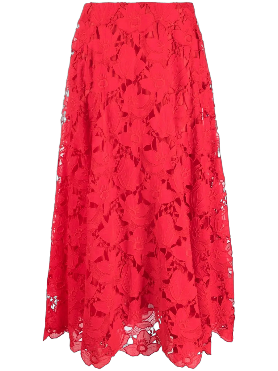 Valentino Cotton skirt in red