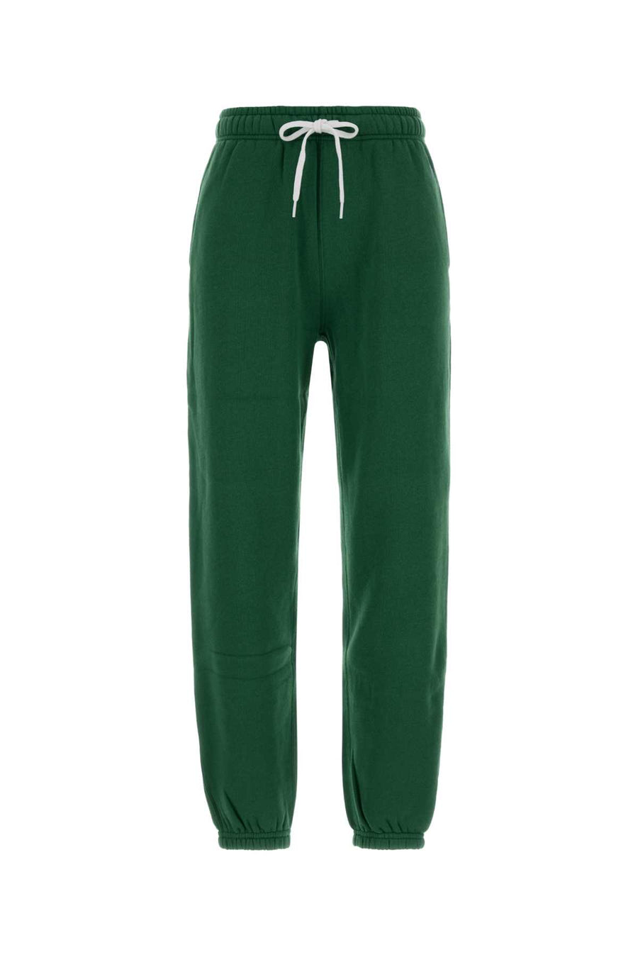 Green Cotton Blend Joggers Bushgreen Exterior: Polyester Pantaloni