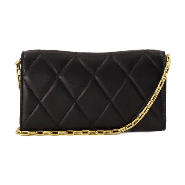 Burberry Lambskin wallet on chain in black