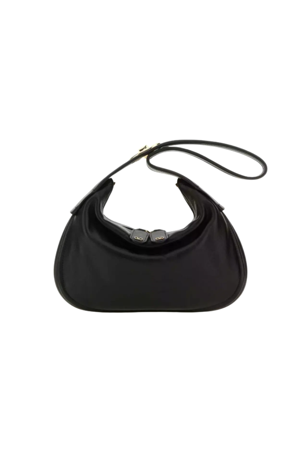 Valentino Garavani 100% leather shoulder bag in black