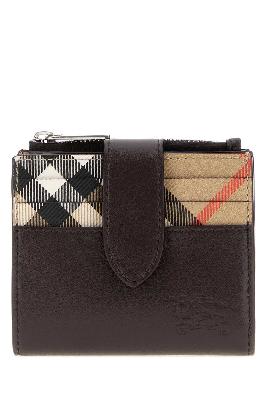 Burberry Bifold Exterior: 100% Calf wallet in brown