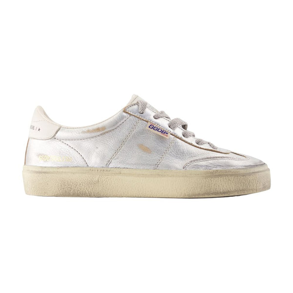 Golden Goose Deluxe Brand Calfskin sneakers in silver