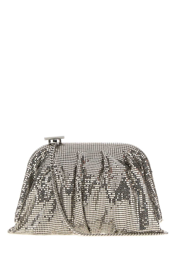 Embellished Fabric Small Venus Clutch Mercury