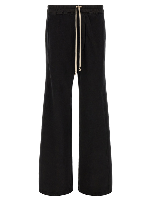 Black Cotton Flared Pants