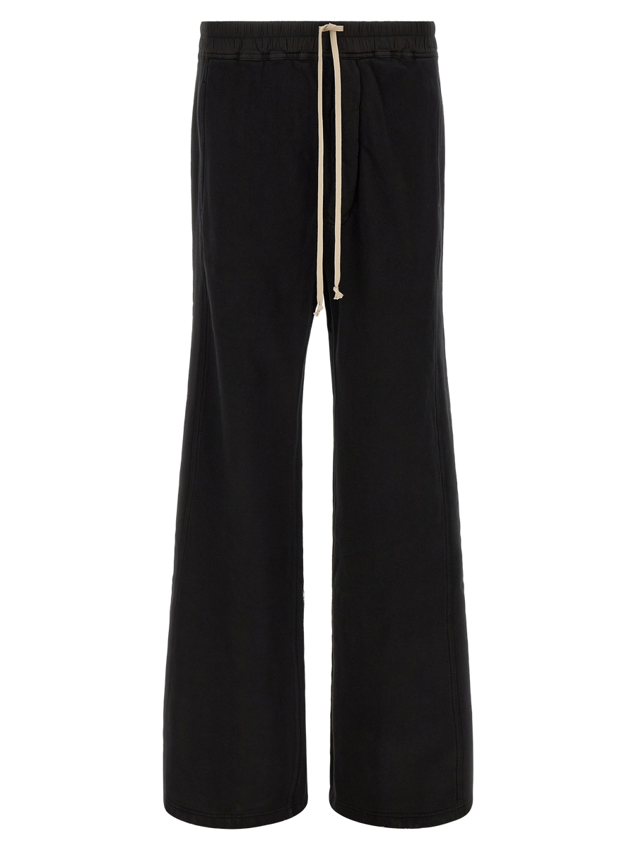 Black Cotton Flared Pants