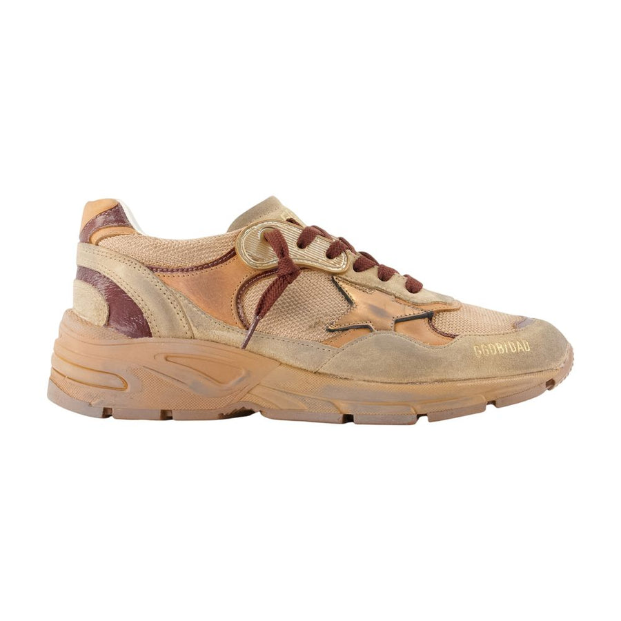 Running Dad Sneakers - Golden Goose Deluxe Brand Leather Brown Calfskin Shoes /