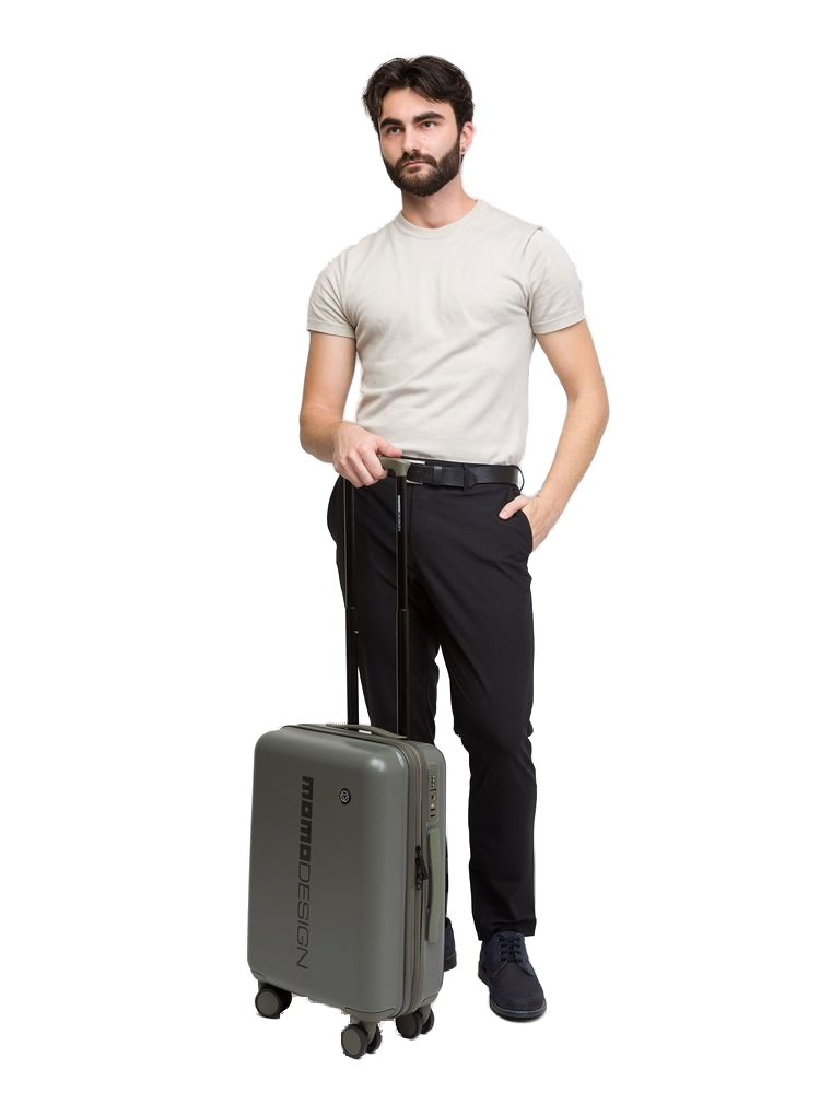 Momo Design Travel 100% Metallic Fiber trolley bag in green