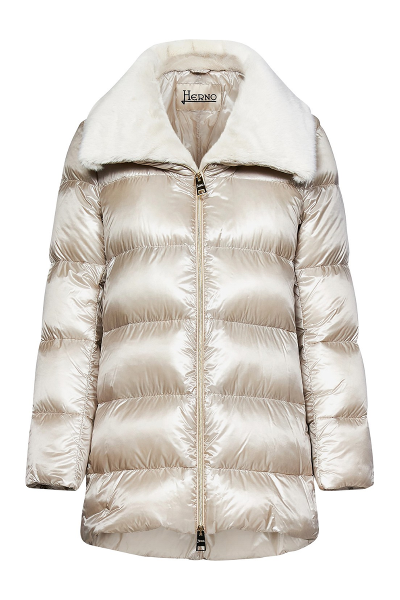 Herno Outer: 100% Polyester down jacket in white