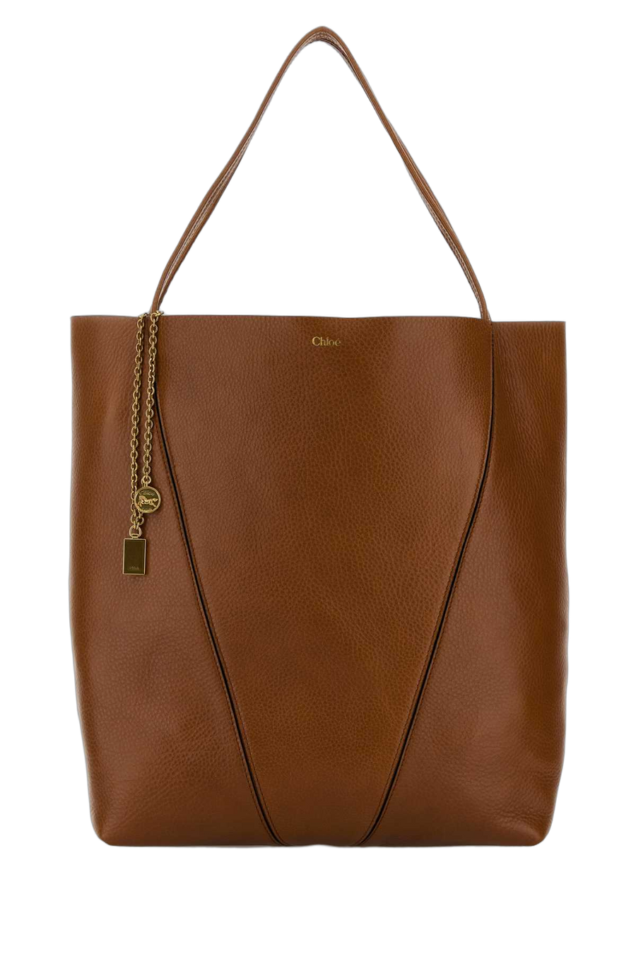 Chloé Exterior: 100% Calf Lining: 100% Leather Finishing: Antiqued golden metal shoulder bag in brown