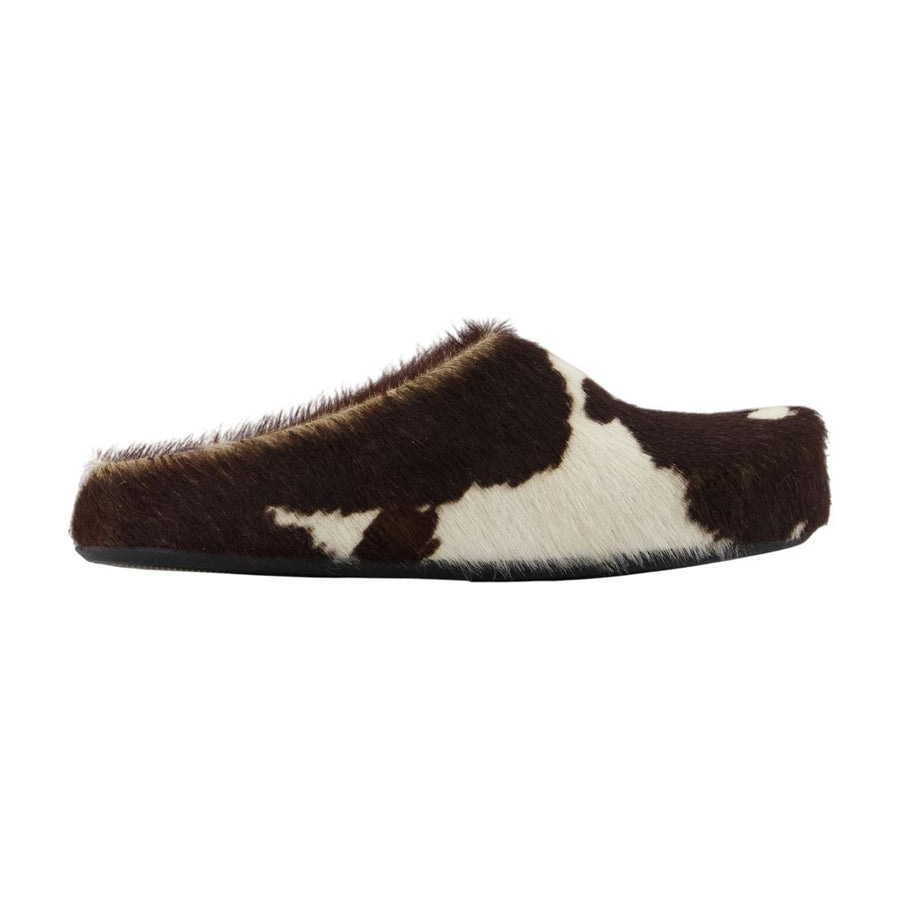 Marni calfskin slipper in brown
