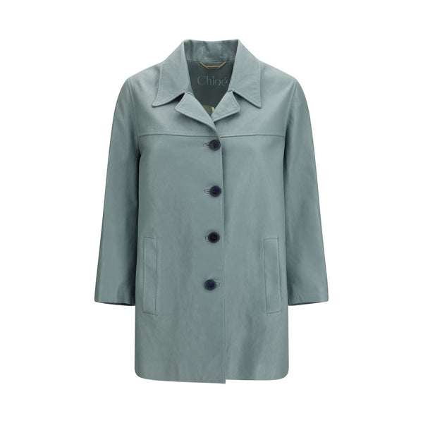 Chloé 100% Lamb coat in blue