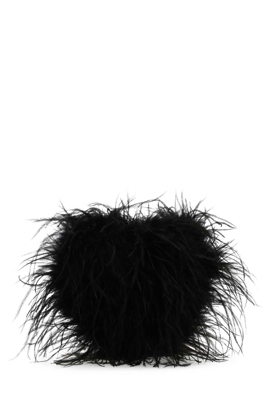 Alexander Wang Exterior: 100% Feathers; Lining: 100% Polyester; Finishing: Silver metal clutch in black
