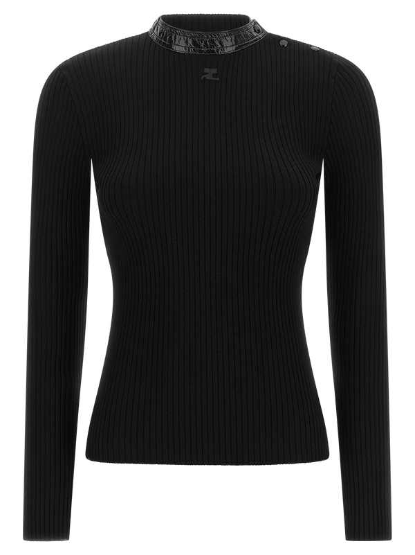 CourrèGes 70% Viscose sweater in black