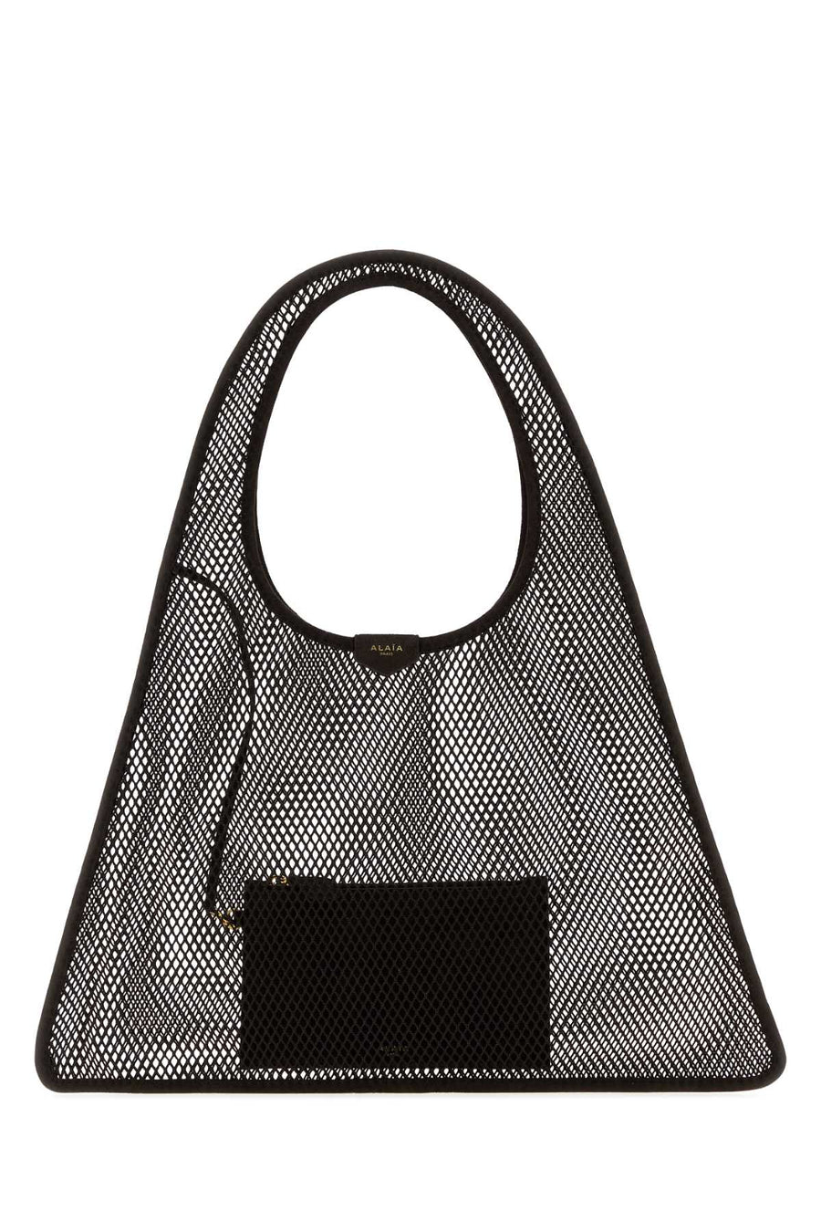 Dark Brown Mesh One Piece Shopping Bag Brunfonce Borse A Mano