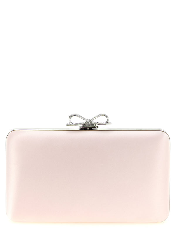 Self-Portrait 97% Polyester clutch in pink