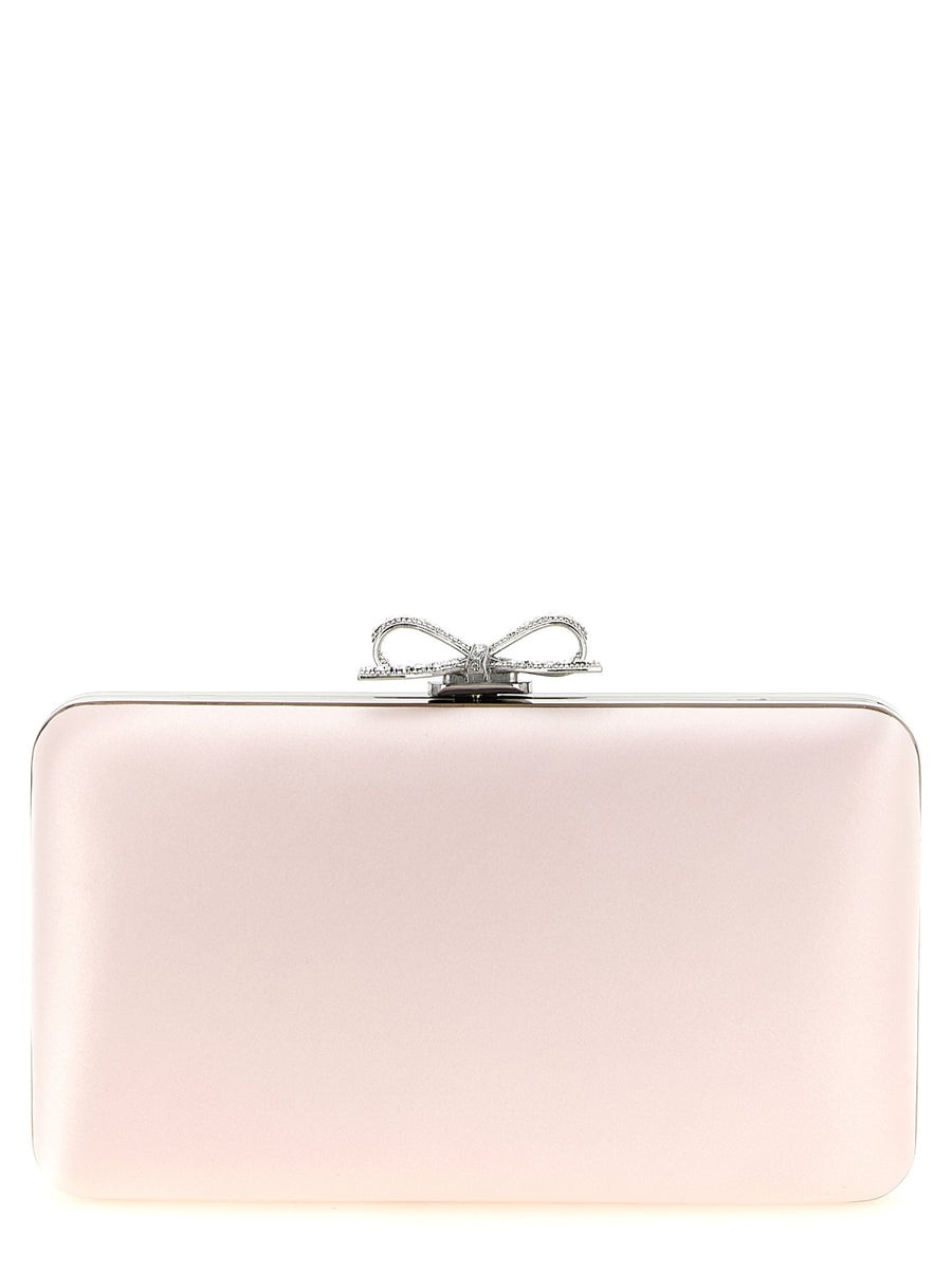 Self-Portrait 97% Polyester clutch in pink