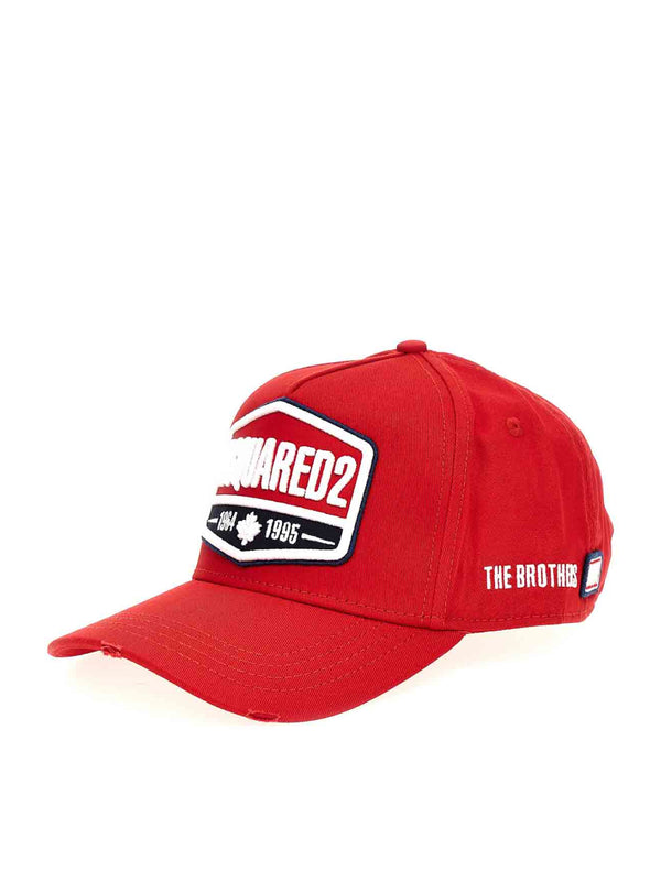 Dsquared2 BCM044005C000014065 100% Cotton baseball cap in red