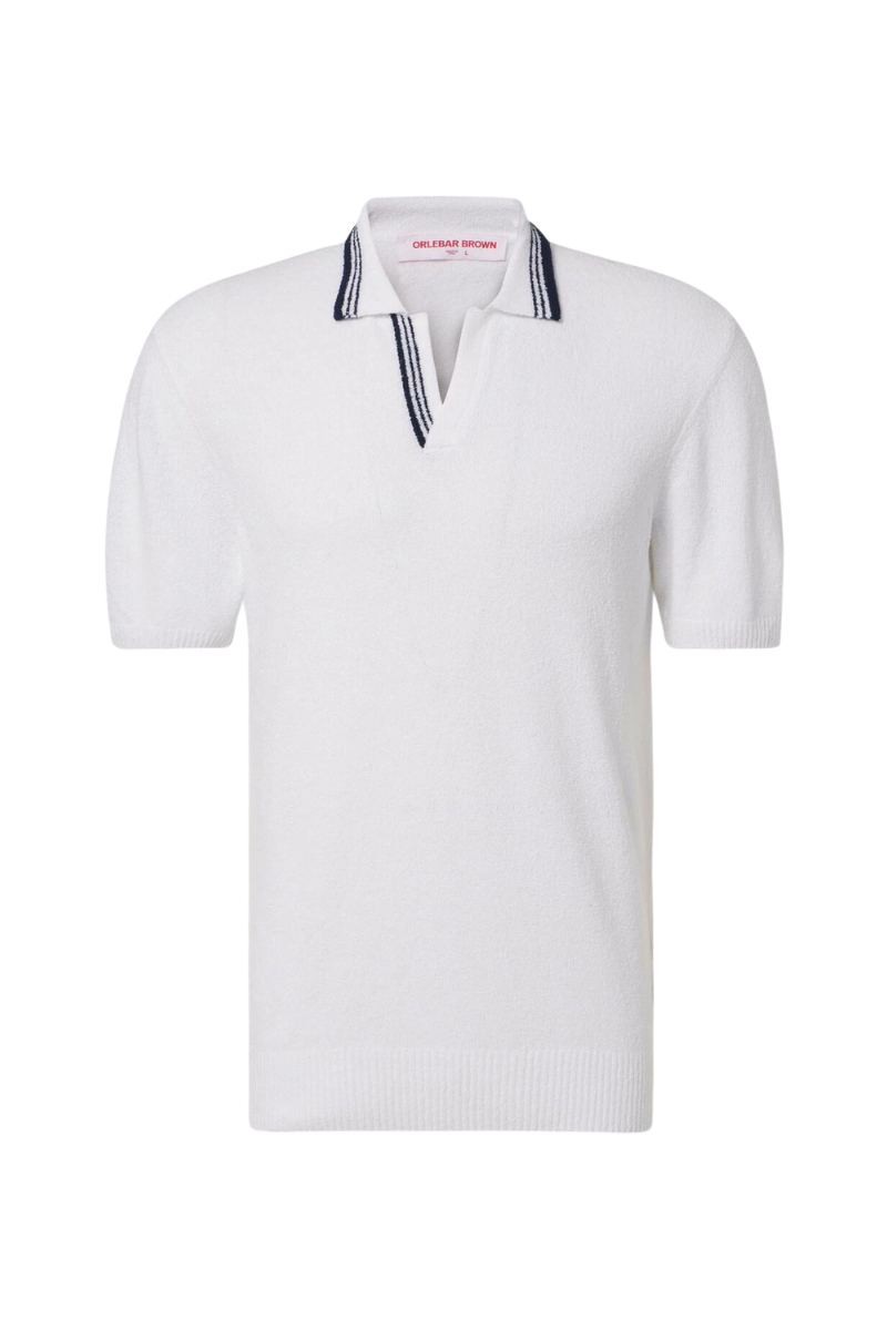 Orlebar Brown 75% Organic Cotton polo in white