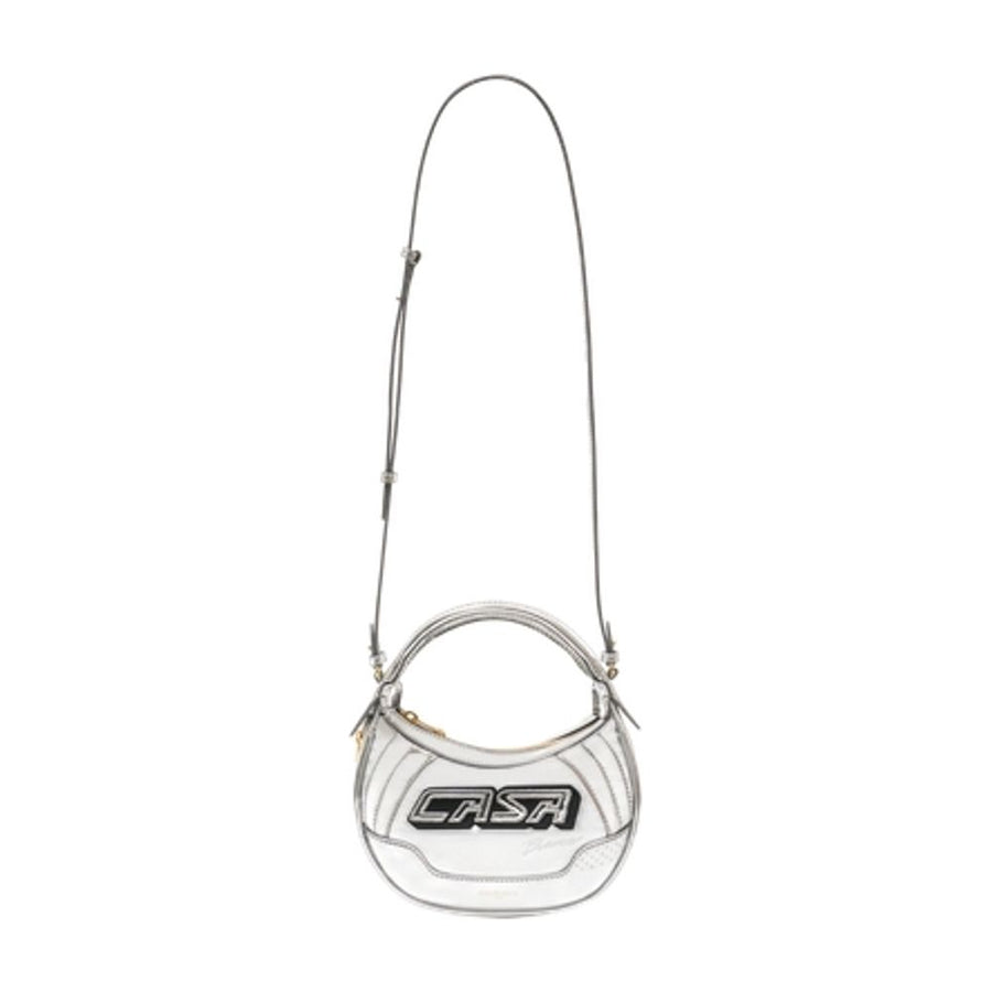 Casablanca Exotic leather shoulder bag in silver