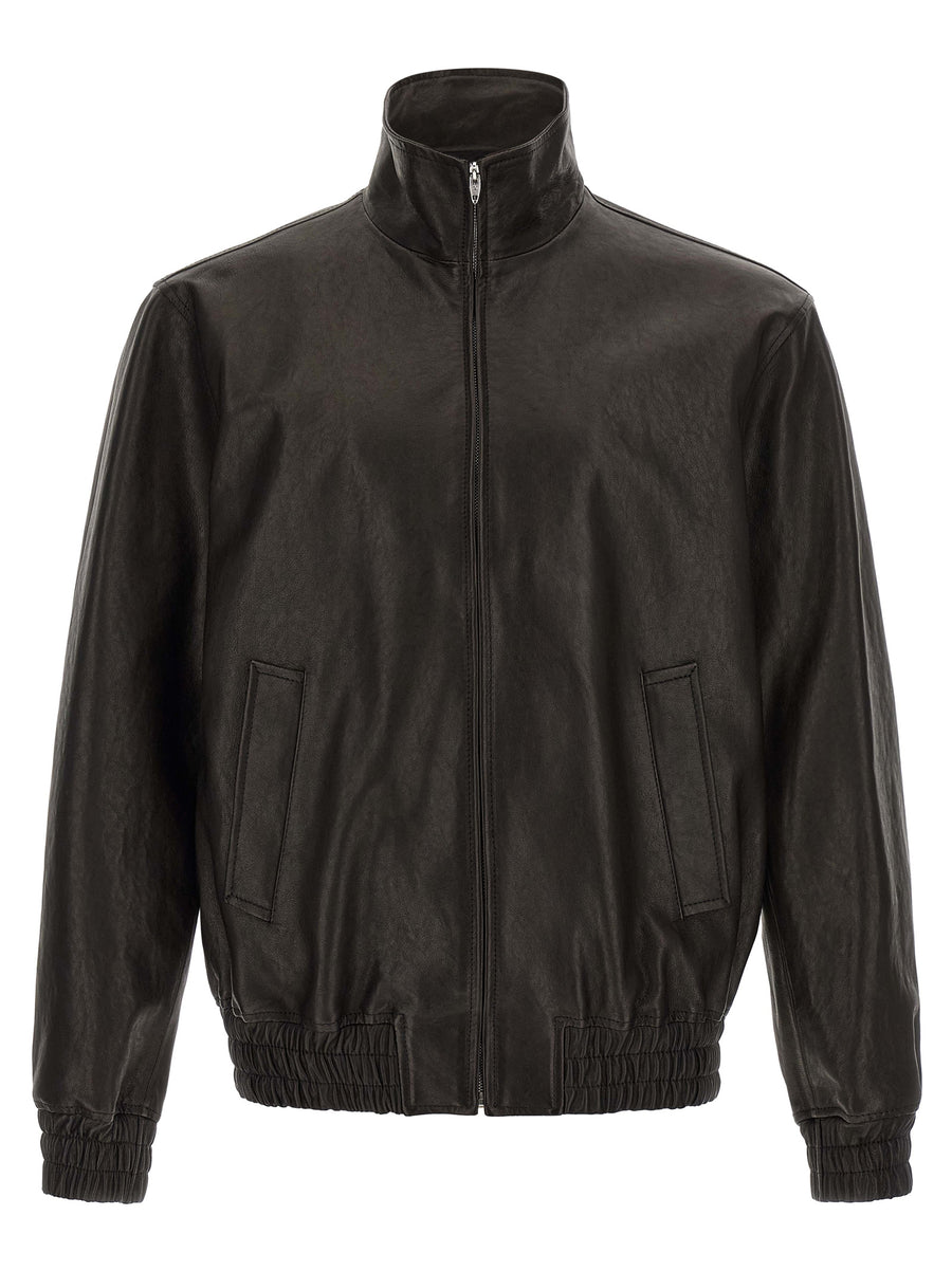Valentino Garavani 100% calfskin leather jacket in black