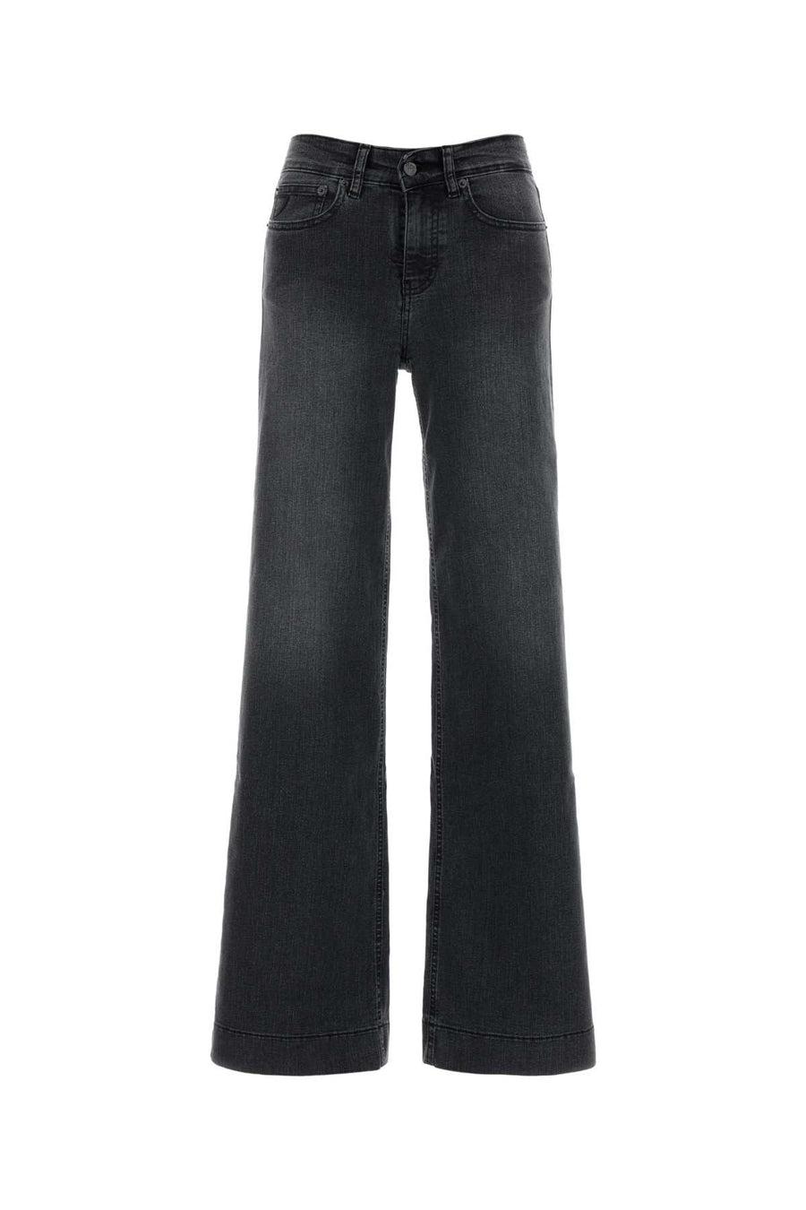Slate Stretch Denim Lorna Wide-Leg Jeans Brushedblack