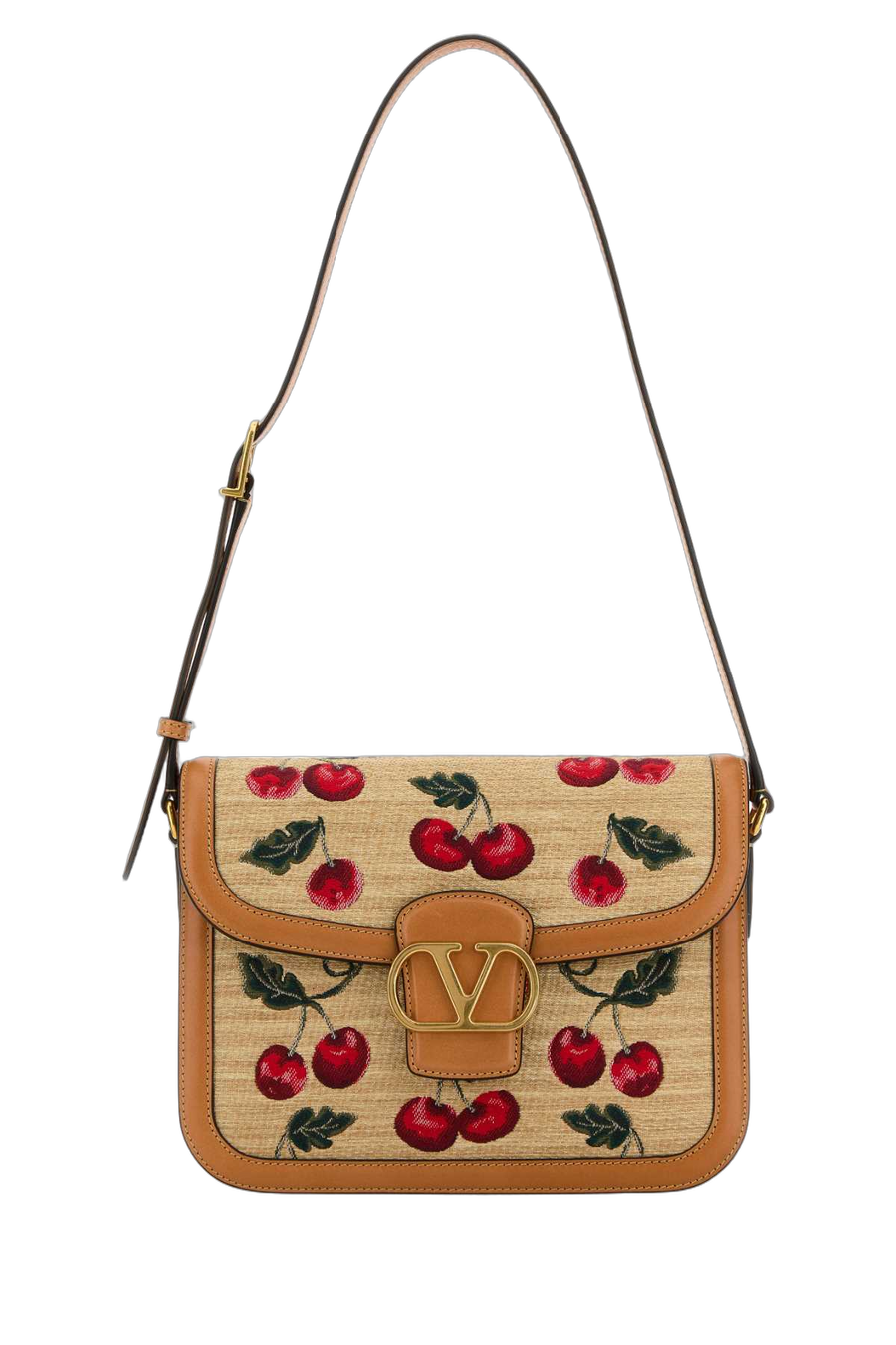 Valentino Garavani Exterior: 100% Raffia shoulder bag in beige
