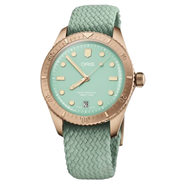 Oris Stainless steel case watch in green