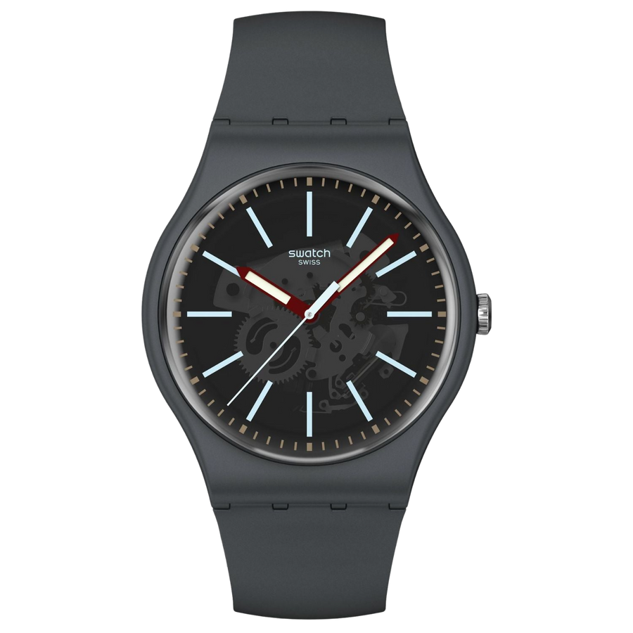 Swatch Acrylic case watch in black