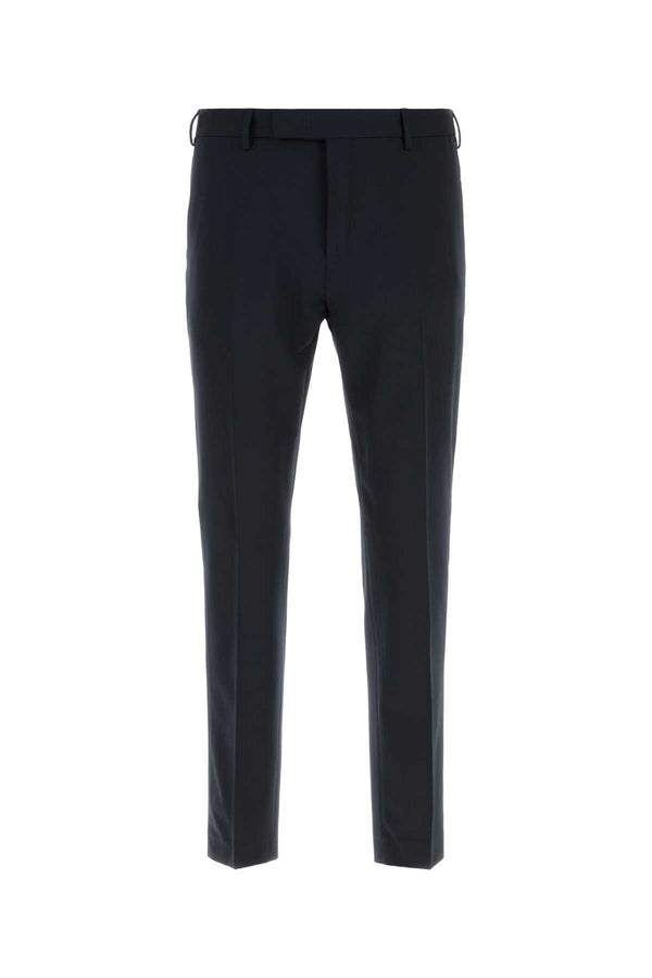 Midnight Blue Stretch Wool Pant Pantaloni