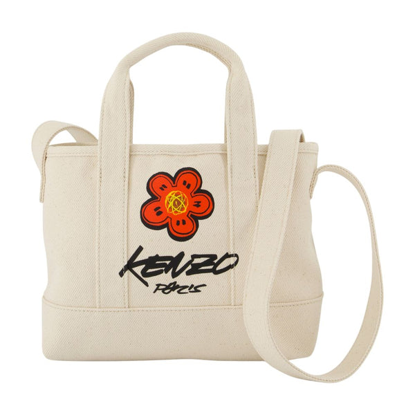 Kenzo Cotton tote bag in white