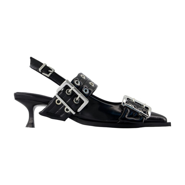 Ganni synthetic pump in black