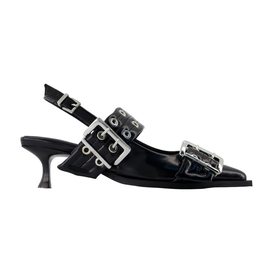Ganni synthetic pump in black